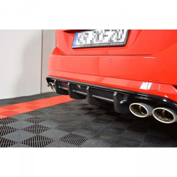 Diffusor Heck Ansatz für VW GOLF 7 R VARIANT FACELIFT schwarz Hochglanz