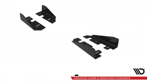 Side Flaps für Volkswagen Polo GTI Mk6 Facelift schwarz Hochglanz