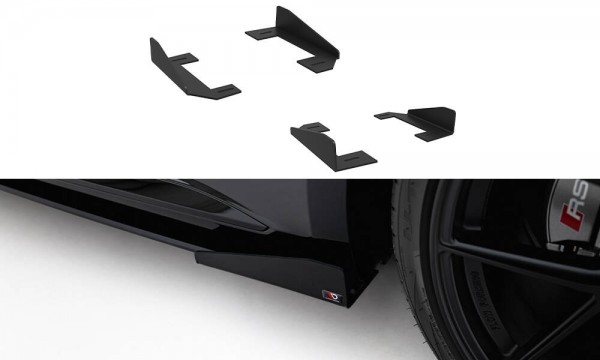 Side Flaps für Audi RS5 Sportback F5 schwarz Hochglanz