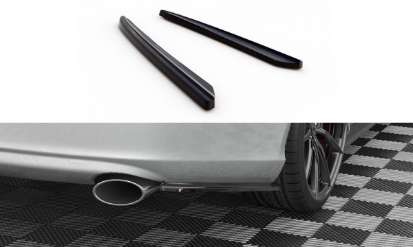 Heck Ansatz Flaps Diffusor für Mercedes-Benz CLS C219 schwarz Hochglanz