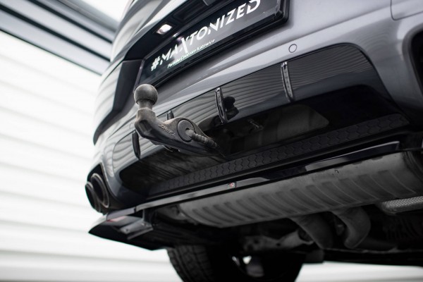 Hinten Splitter für Porsche Cayenne SUV / Coupe Mk3 Facelift schwarz Hochglanz