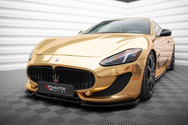 Front Ansatz V.2 für Maserati Granturismo Mk1 Facelift schwarz Hochglanz
