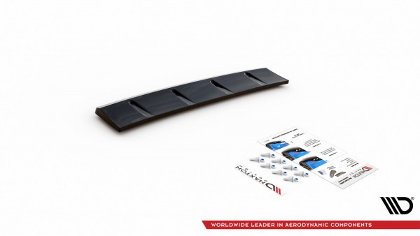 Mittlerer Diffusor Heck Ansatz für Hyundai I30 N Hatchback Mk3 Facelift schwarz Hochglanz