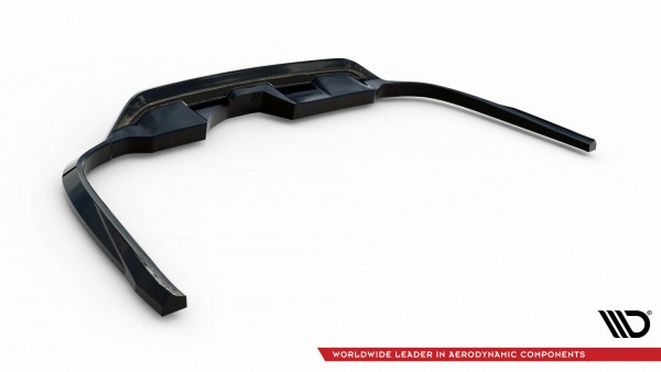 Hinten Splitter (mit einem vertikalem balken) für Audi A6 Allroad C8 schwarz Hochglanz