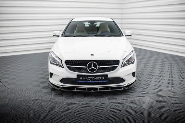 Front Ansatz für Mercedes-Benz CLA C117 Facelift schwarz Hochglanz