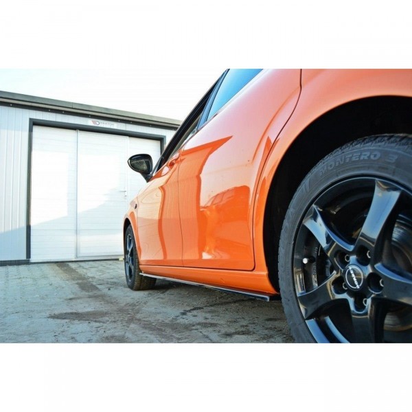 Seitenschweller Ansatz für SEAT LEON MK2 CUPRA / FR schwarz Hochglanz