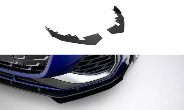 Front Flaps für Audi A3 S-Line Limousine / S3 Limousine 8Y Facelift schwarz Hochglanz