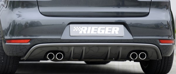 Rieger Heckeinsatz mit 2 Doppelfinnen VW Golf 6 GTD Diffusor