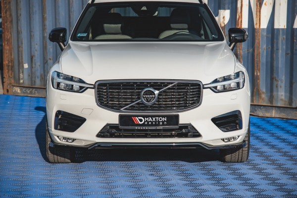 Front Ansatz V.1 für Volvo XC60 Mk2 R-Design schwarz Hochglanz