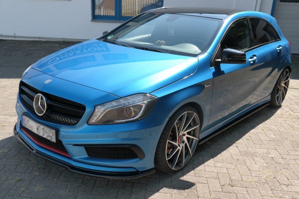 Seitenschweller Ansatz für Mercedes W176 AMG-LINE vor Facelift Carbon Look