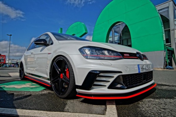 Seitenschweller Ansatz für VW GOLF Mk7 GTI CLUBSPORT schwarz Hochglanz