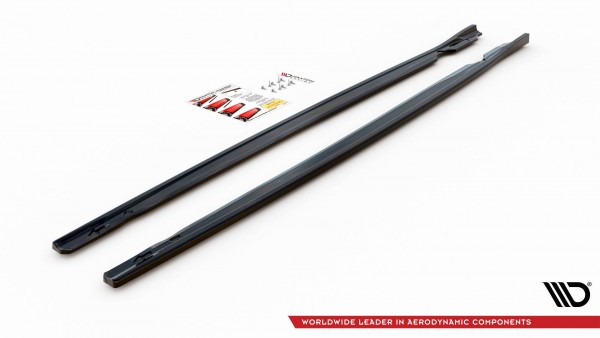 Seitenschweller Ansatz für V.2 für Volkswagen Golf R Mk8 schwarz Hochglanz