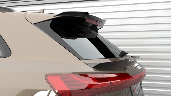 Niedriger Spoiler CAP für Audi e-tron schwarz Hochglanz
