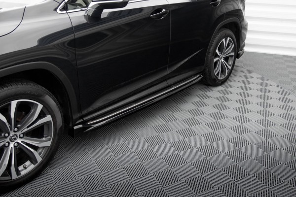 Seitenschweller Ansatz für Lexus RX Mk4 Facelift schwarz Hochglanz