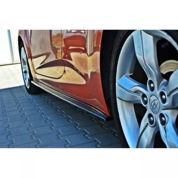 Dokładki Progów für Hyundai Veloster schwarz Hochglanz