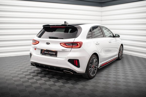 Hinten Splitter für Kia Ceed GT Mk3 schwarz Hochglanz