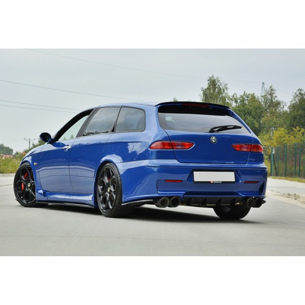 Heck Ansatz Flaps Diffusor passend für ALFA ROMEO 156 GTA SW Carbon Look