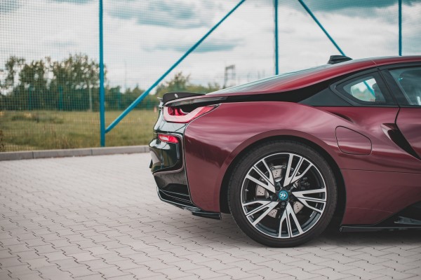 Mittlerer Diffusor Heck Ansatz für BMW i8 Carbon Look