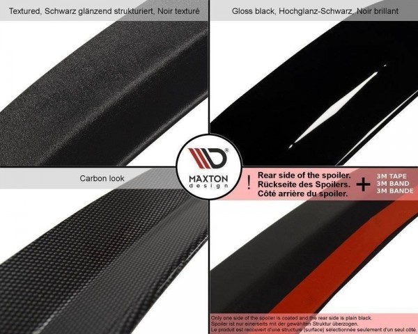 Niedriger Spoiler CAP für Honda Civic Sport Mk 10 schwarz Hochglanz