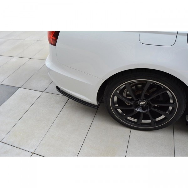 Heck Ansatz Flaps Diffusor für Audi A6 C7 Avant S-line/ S6 C7 Facelift schwarz Hochglanz