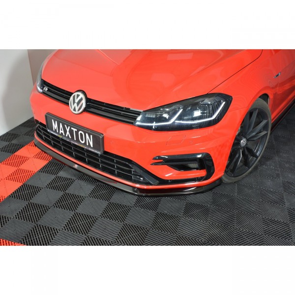 Front Ansatz V.6 für VW Golf 7 R / R-Line Facelift schwarz Hochglanz