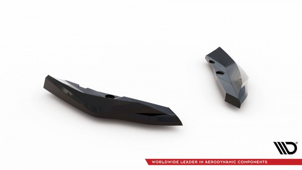Heck Ansatz Flaps Diffusor V.5 für BMW M135i F70 schwarz Hochglanz