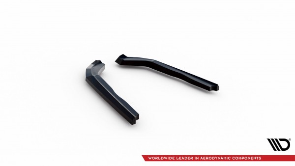 Heck Ansatz Flaps Diffusor V.3 für BMW 2 G42 schwarz Hochglanz