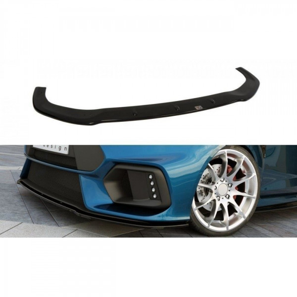 Front Ansatz für (Focus RS Look Stoßstange) Ford Fiesta Mk7 FL schwarz Hochglanz