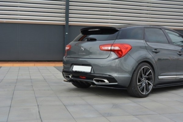 Heck Ansatz Flaps Diffusor für CITROEN DS5 FACELIFT, PREFACE Carbon Look