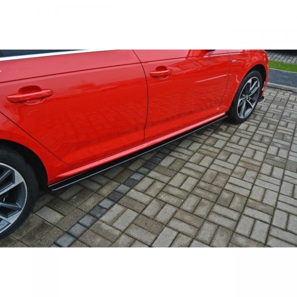 Seitenschweller Ansatz passend für Audi A4 B9 S-Line schwarz Hochglanz