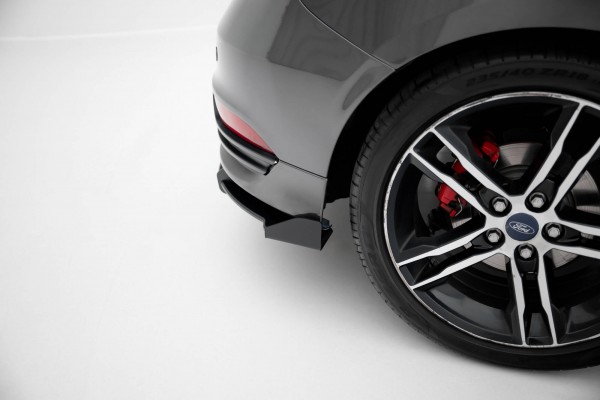 Street Pro Heckschürze +Flaps für Ford Focus ST Mk3 Facelift schwarz Hochglanz