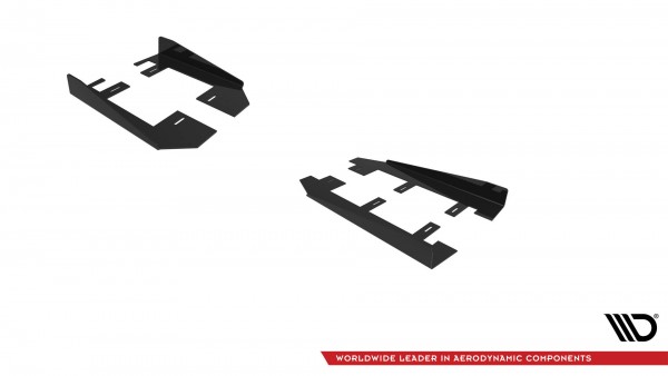 Side Flaps für Ford Mustang GT Mk7 schwarz Hochglanz