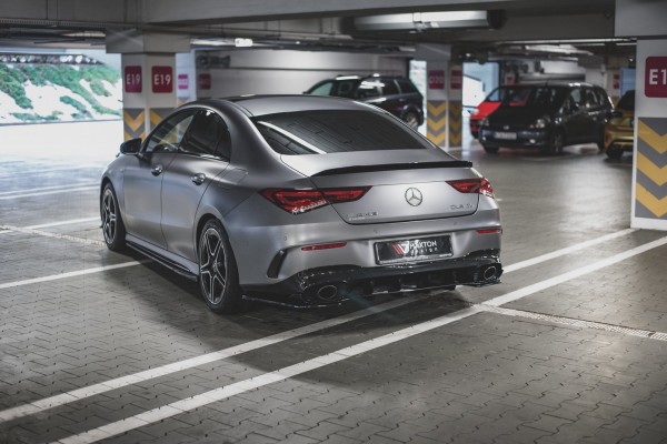 Diffusor Heck Ansatz für Mercedes-AMG CLA 35 Aero / 45 Aero C118 schwarz Hochglanz