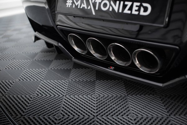 Mittlerer Diffusor Heck Ansatz DTM Look für Chevrolet Corvette C7 schwarz Hochglanz