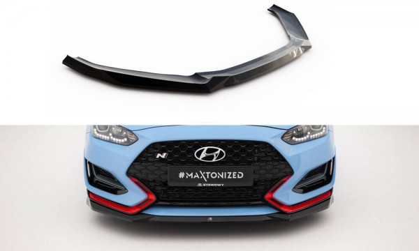Front Ansatz V.1 für Hyundai Veloster N Mk2 schwarz Hochglanz