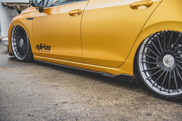 Seitenschweller Ansatz für V.2 für VW Golf 8 schwarz Hochglanz