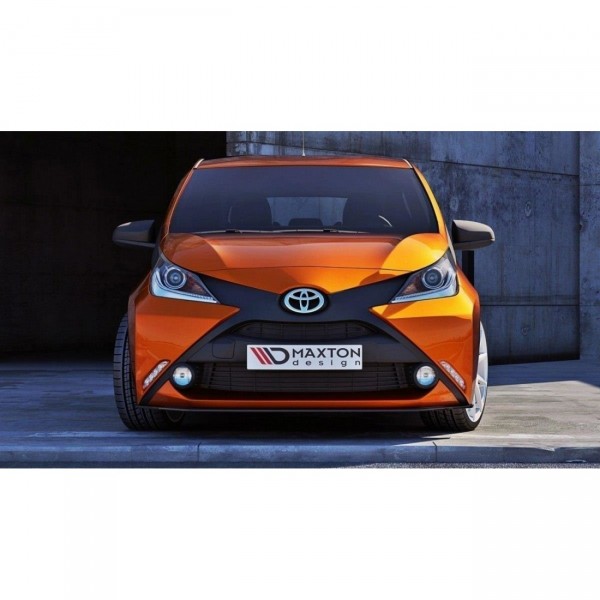 Front Ansatz für TOYOTA AYGO mk2 schwarz Hochglanz