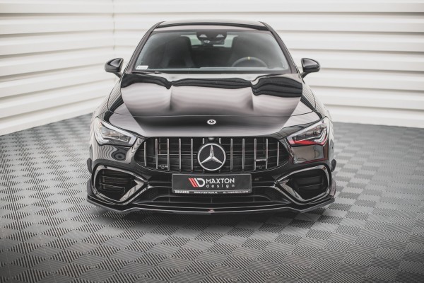 Front Ansatz V.1 für Mercedes-AMG CLA 45 Aero C118 schwarz Hochglanz