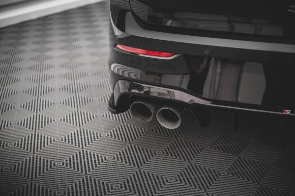 Heck Ansatz Flaps Diffusor V.3 für Volkswagen Golf R Mk8 Carbon Look