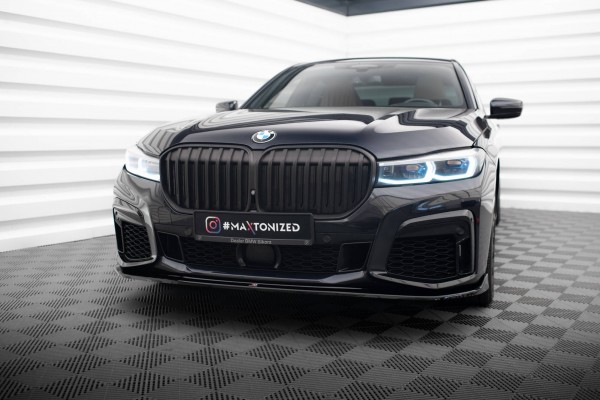Front Ansatz V.4 für BMW 7 M-Paket G11 / G12 Facelift schwarz Hochglanz