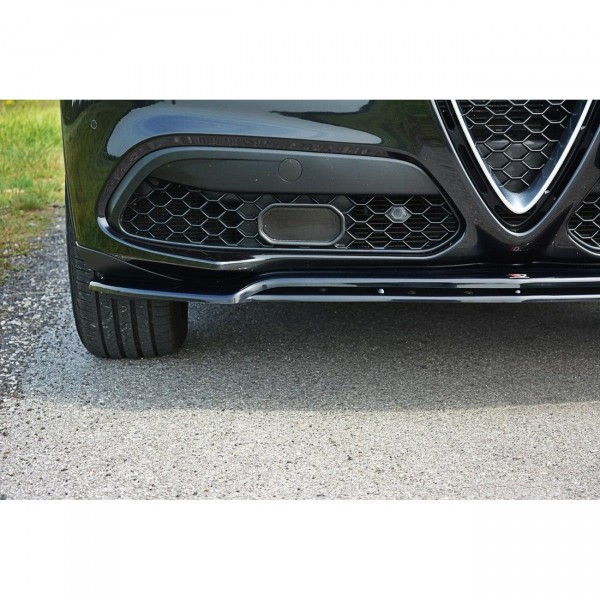 Front Ansatz passend für V.2 Alfa Romeo Stelvio schwarz Hochglanz