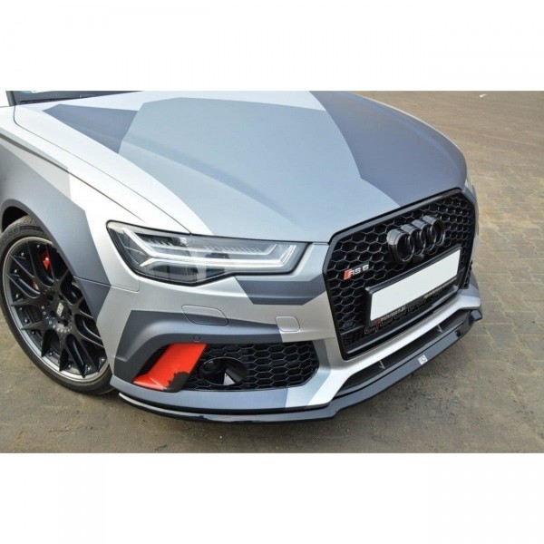 Front Ansatz V.2 für Audi RS6 C7 / C7 FL schwarz Hochglanz