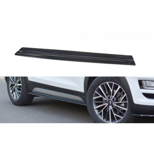 Seitenschweller Ansatz für Hyundai Tucson Mk3 Facelift schwarz Hochglanz