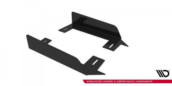 Side Flaps für Mitsubishi Lancer EVO X schwarz Hochglanz