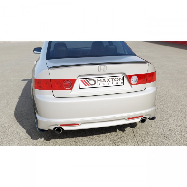 Heck Ansatz Flaps Diffusor für HONDA ACCORD VII TYPE-S schwarz Hochglanz