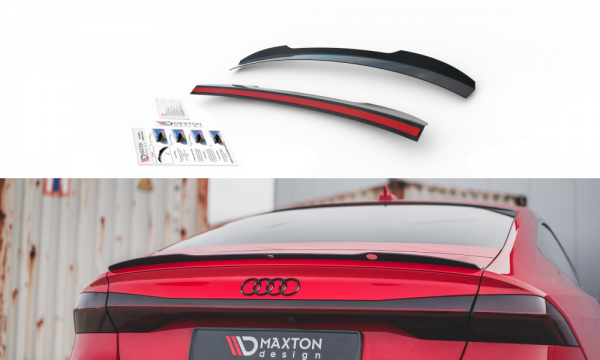 Spoiler CAP für Audi A7 C8 / C8 S-Line / S7 C8 / RS7 C8 schwarz Hochglanz