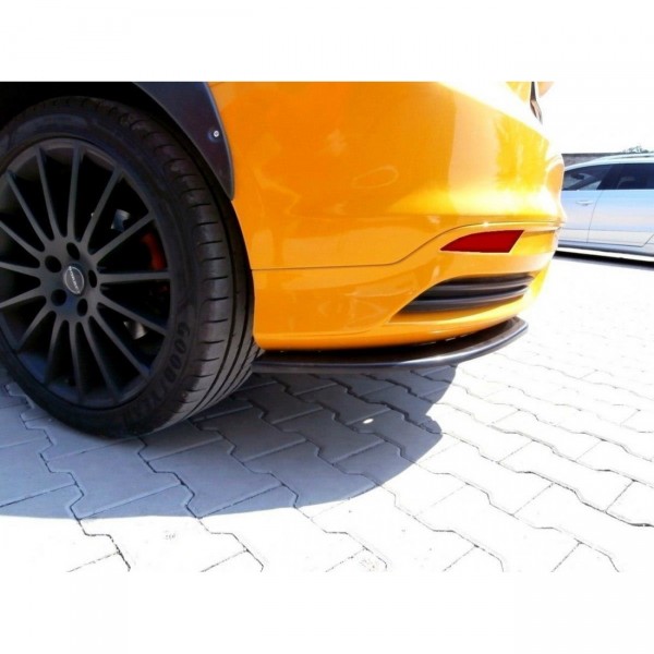 Heck Ansatz Flaps Diffusor für Ford Focus ST Mk3 Hatchback schwarz Hochglanz