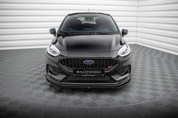 Front Ansatz V.1 für Ford Fiesta ST Mk8 Facelift schwarz Hochglanz