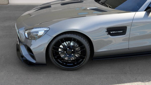 Seitenschweller Ansatz für Mercedes-AMG GT / GT S C190 Facelift schwarz Hochglanz