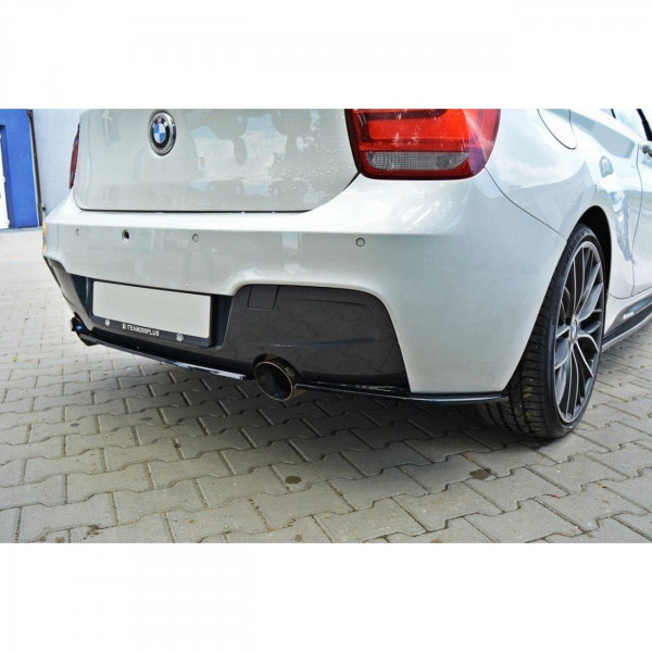 Mittlerer Diffusor Heck Ansatz passend für BMW 1er F20/F21 M-Power schwarz Hochglanz